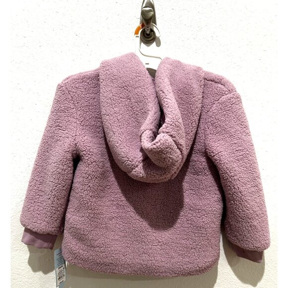 NEW with tags Girls' Faux Shearling Jacket - Cat & Jack Mauve XS - Picture 3 of 5